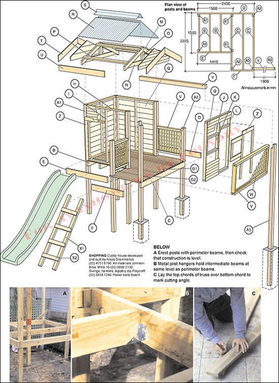 ابعاد و اندازه های ساخت خانه چوبی کودکان
