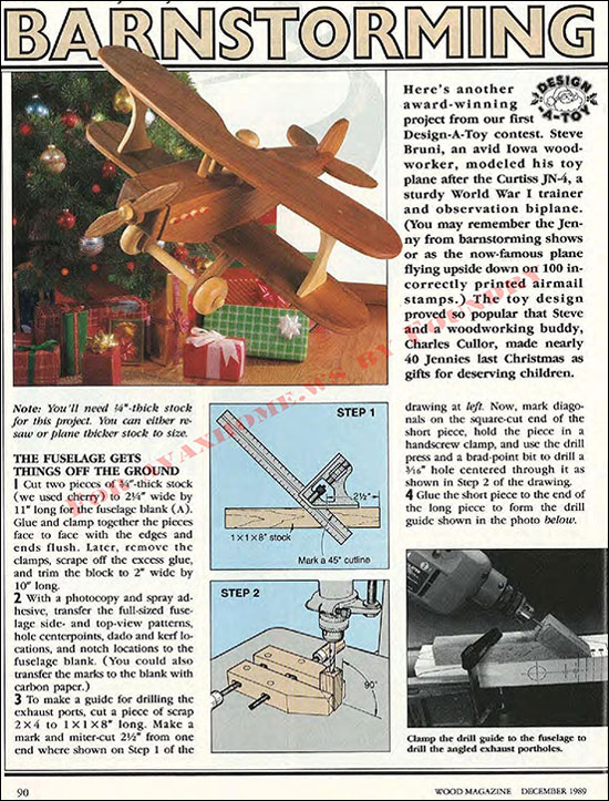 دانلود طرح و نقشه هواپیمای اسباب بازی چوبی