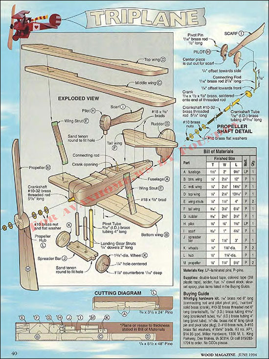 دانلود نقشه ساخت هواپیمای چوبی
