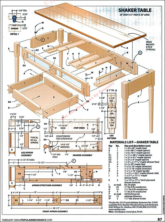 نقشه ساخت میز چوبی