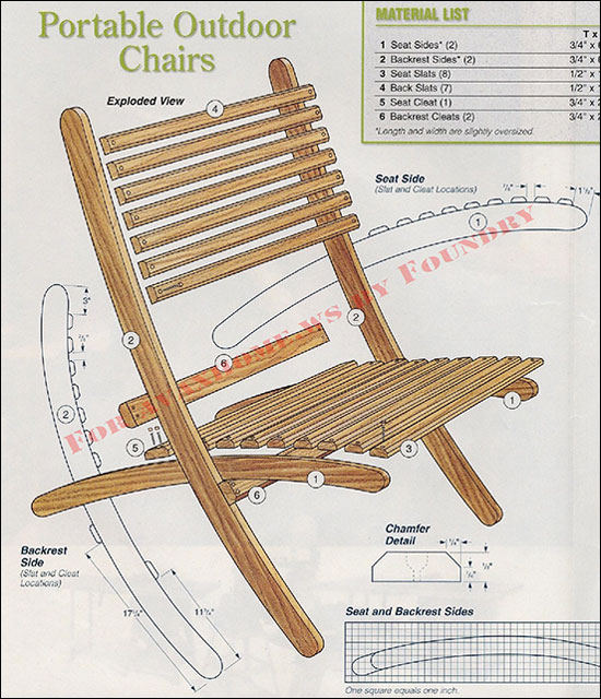 نقشه صندلی تاشو راحتی